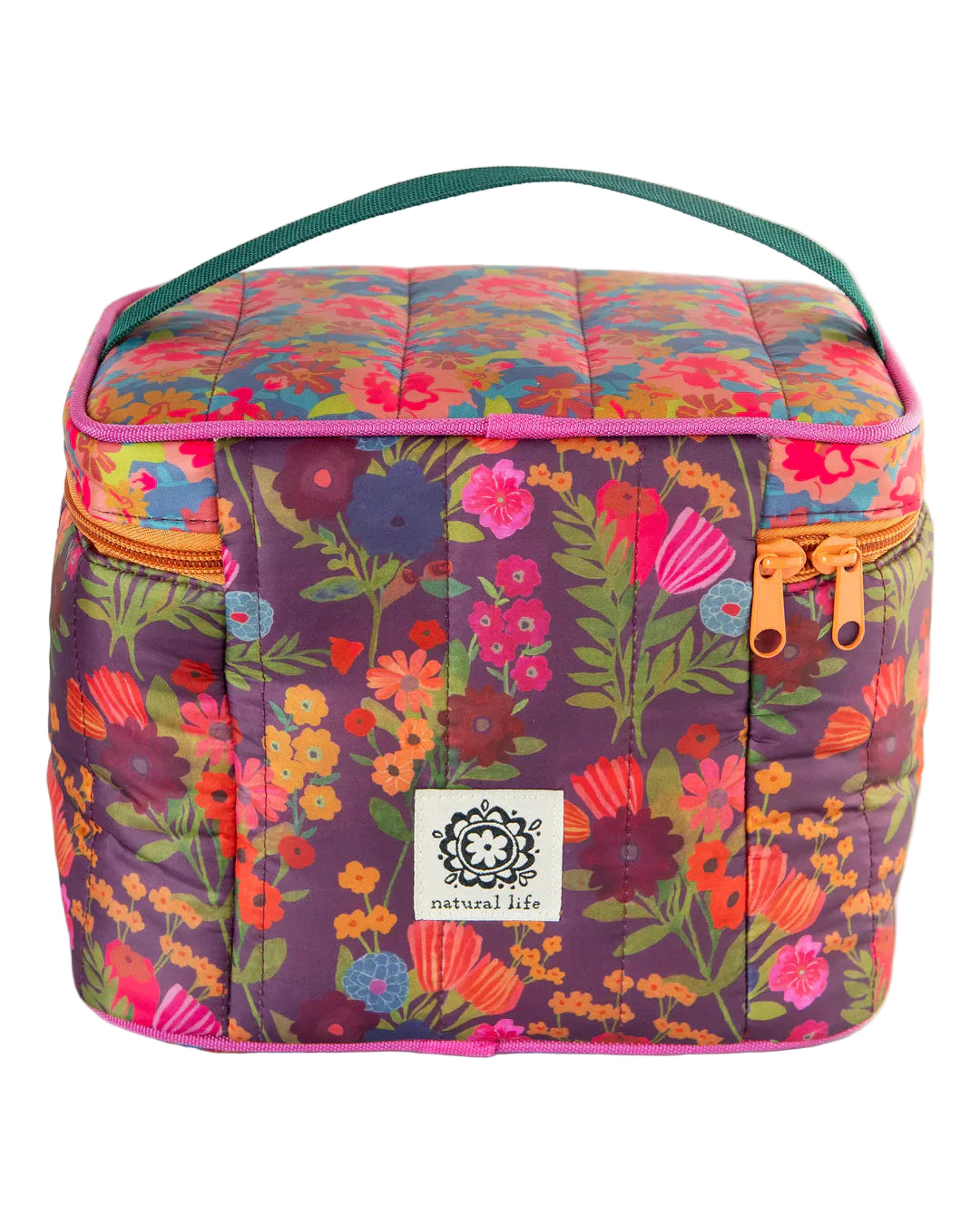 Puffy Lunch Bag Dark Floral - Global Free Style