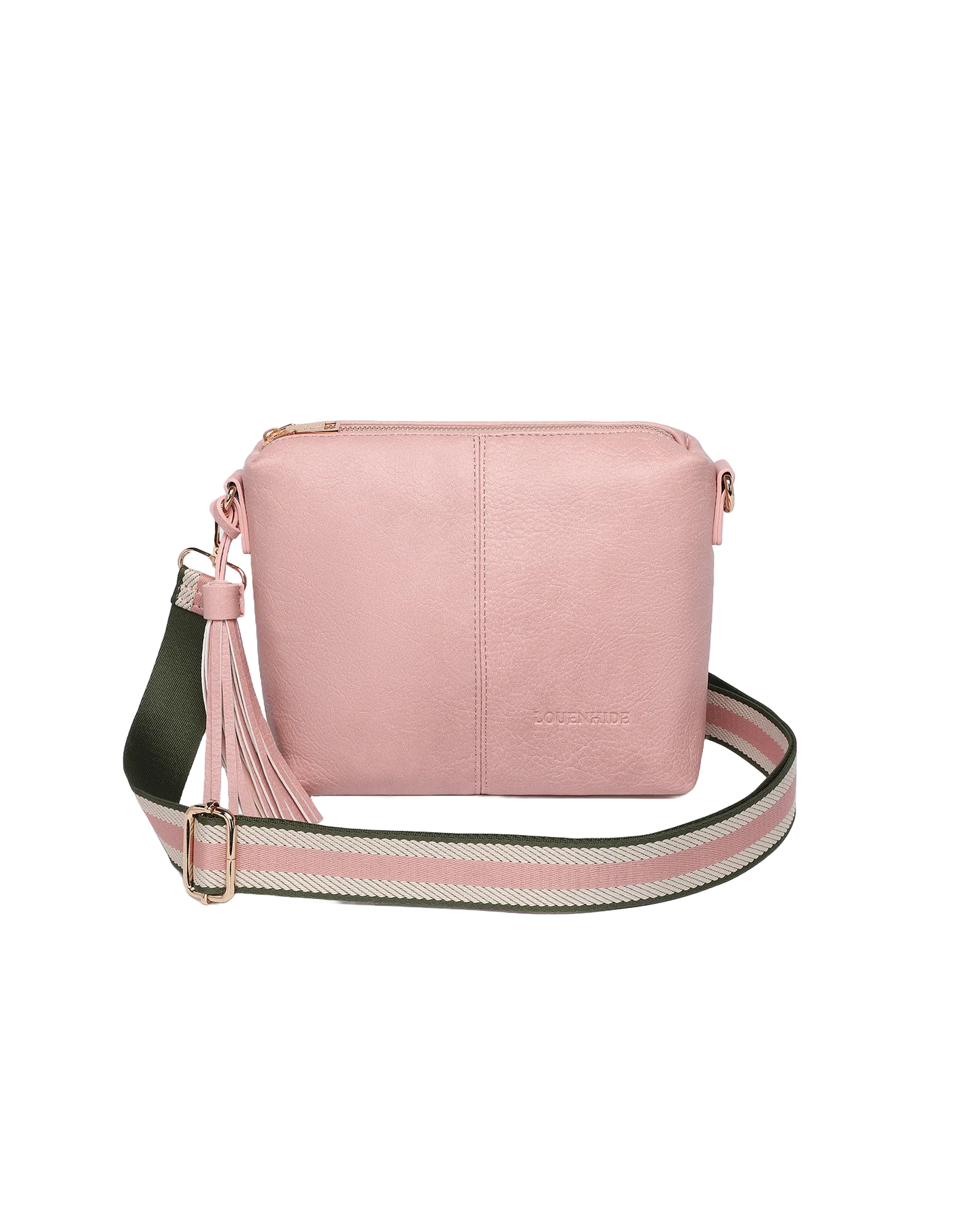 Kasey Stripe Crossbody Bag Blush Pink Bags and Purses Louenhide