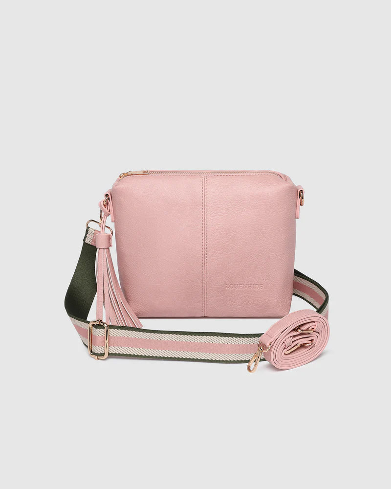 Kasey Stripe Crossbody Bag Blush Pink Bags and Purses Louenhide