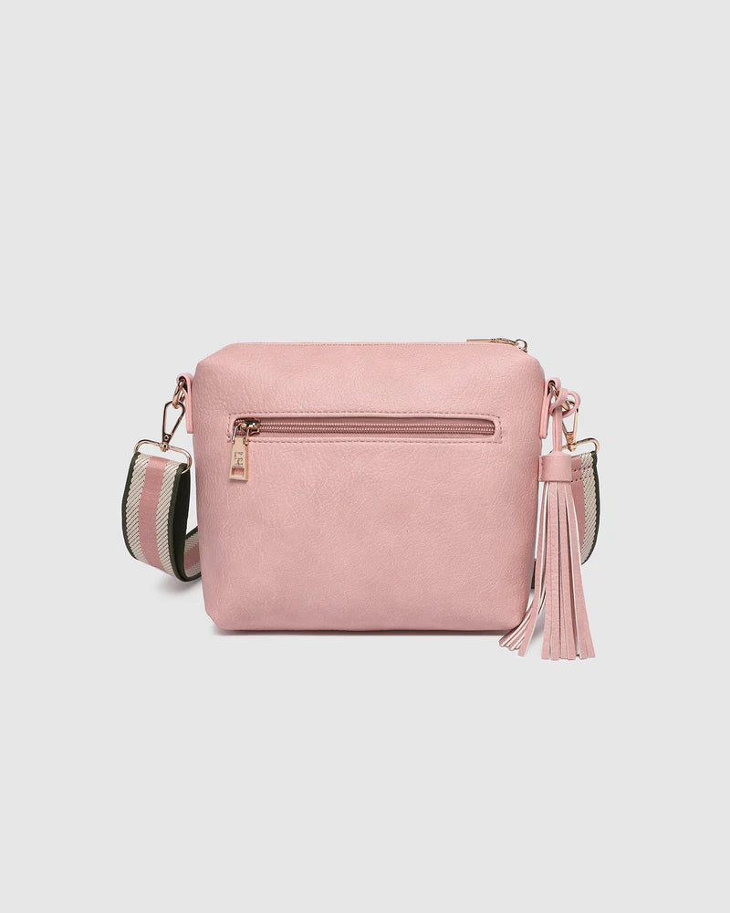 Kasey Stripe Crossbody Bag Blush Pink Bags and Purses Louenhide