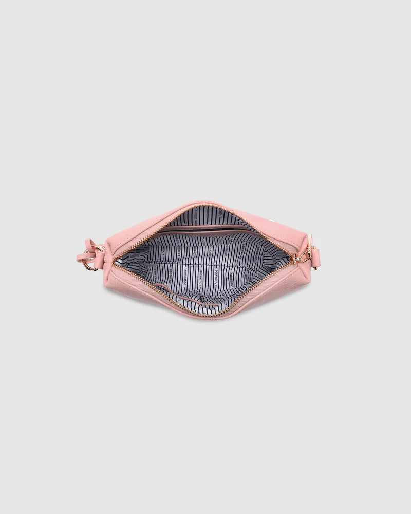 Kasey Stripe Crossbody Bag Blush Pink Bags and Purses Louenhide