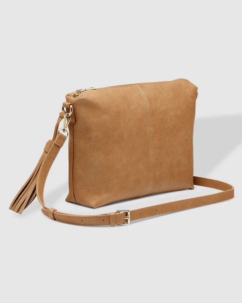 Kasey Stripe Crossbody Bag Camel Bags and Purses Louenhide