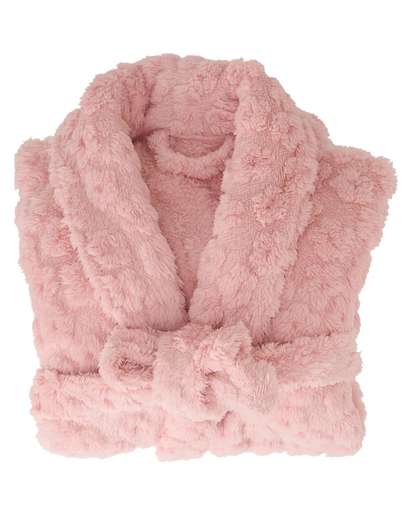 Kids Bath Robe Embossed Flower Pink Gifts and Accessories Annabel Trends