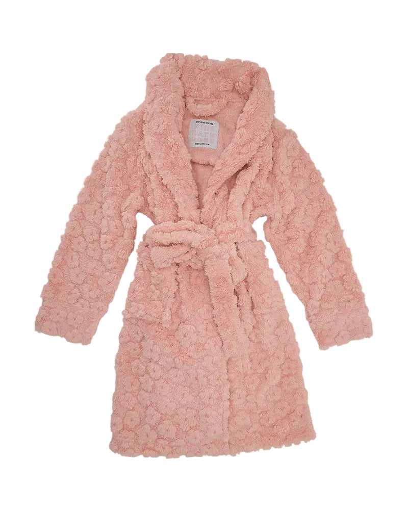 Kids Bath Robe Embossed Flower Pink Gifts and Accessories Annabel Trends