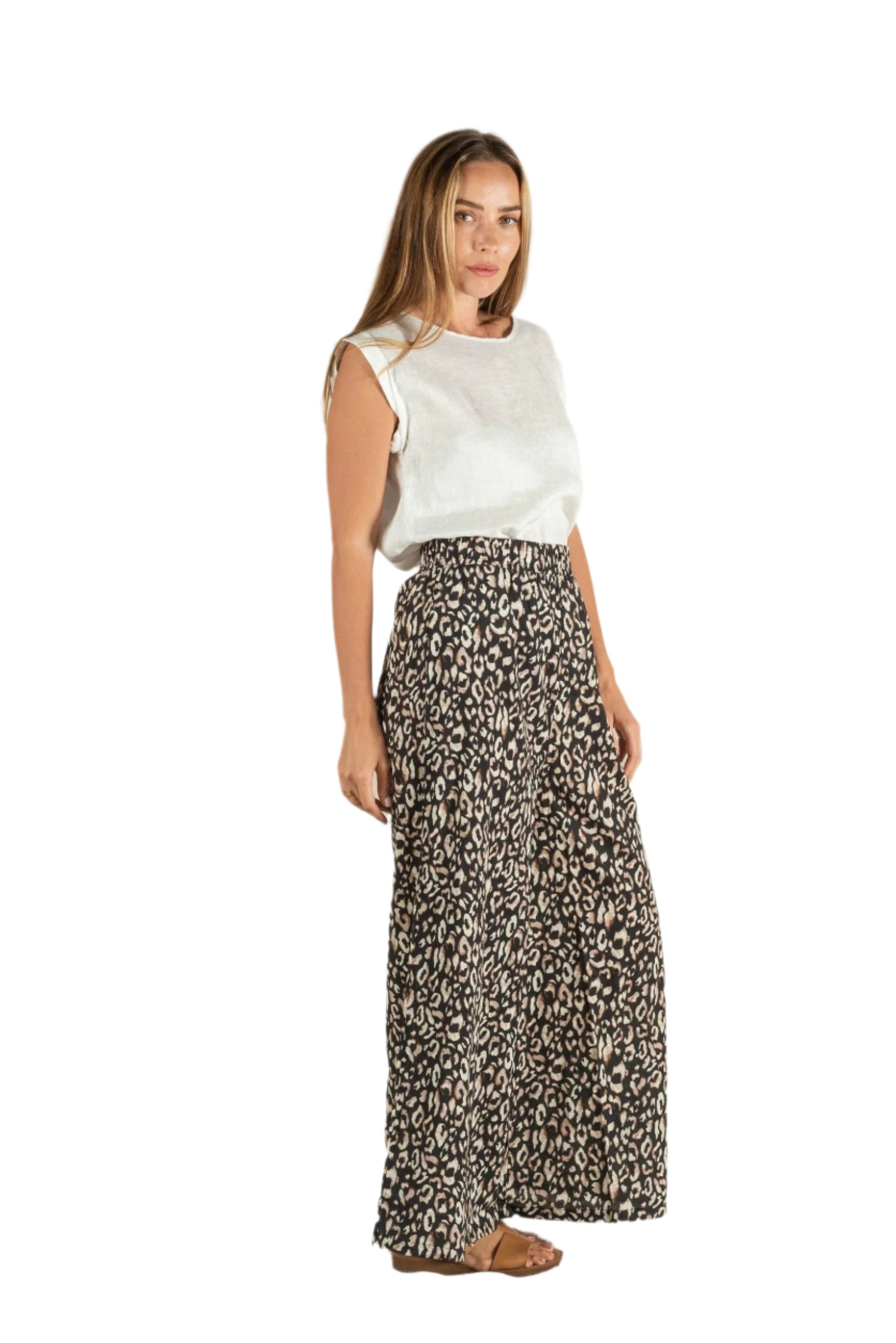 Amelia Top Linen White Tops Valeria Label S(8)