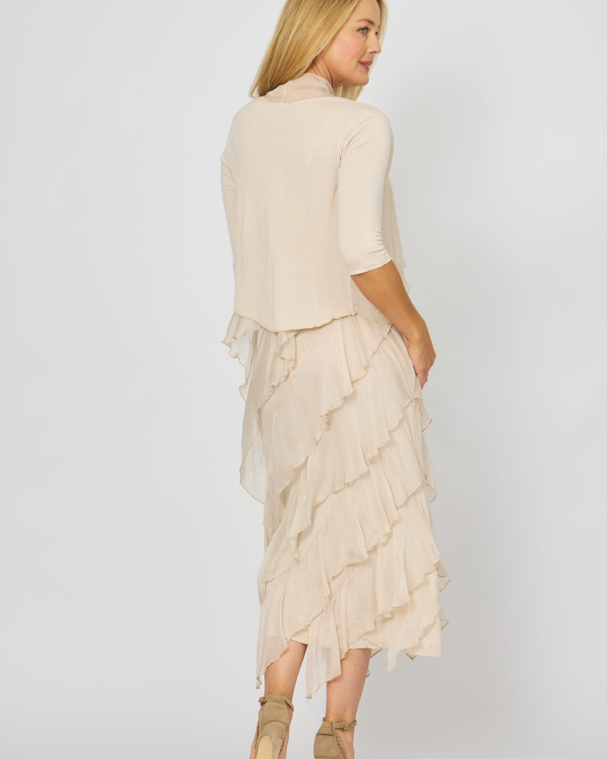 Viscose Cardy Beige Tops La Strada