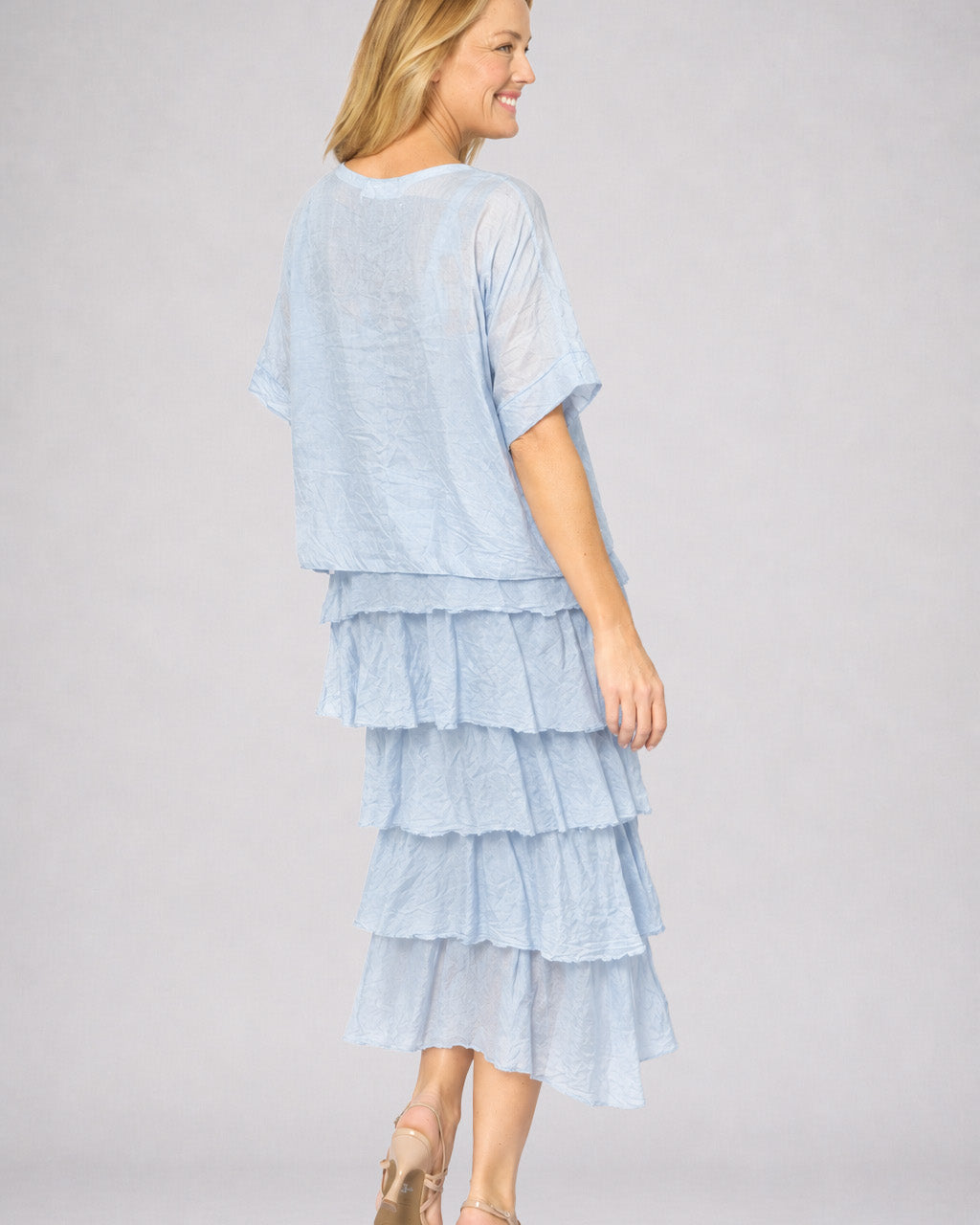 Multi Layers Dress Sky Blue Dresses La Strada