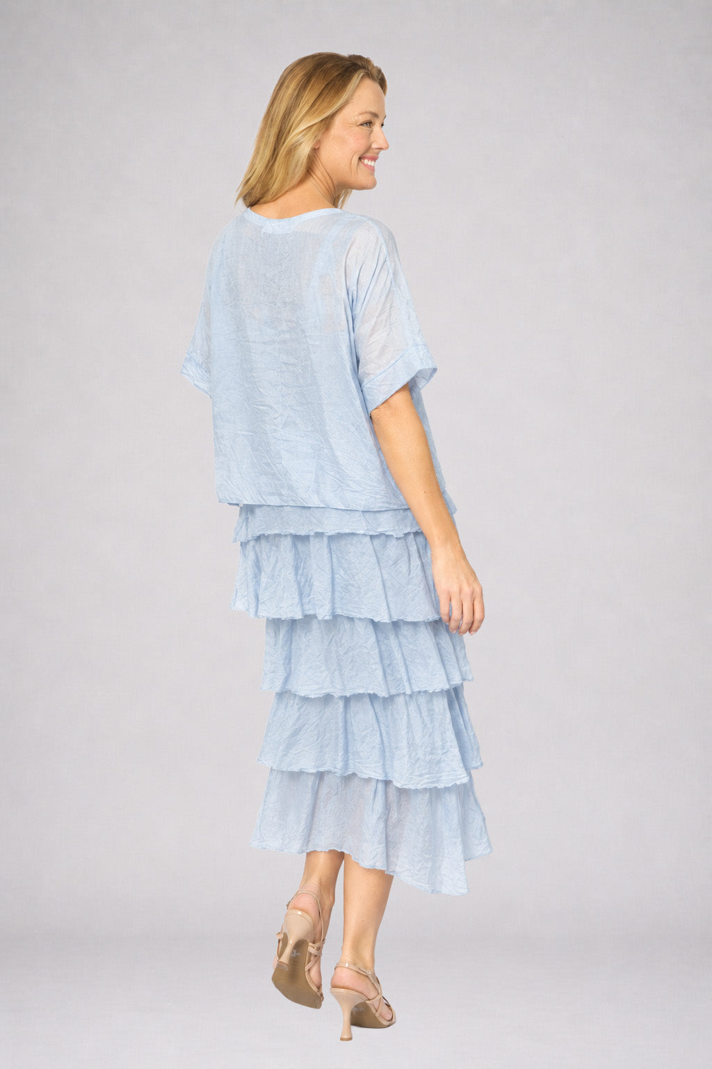 Multi Layers Dress Sky Blue Dresses La Strada