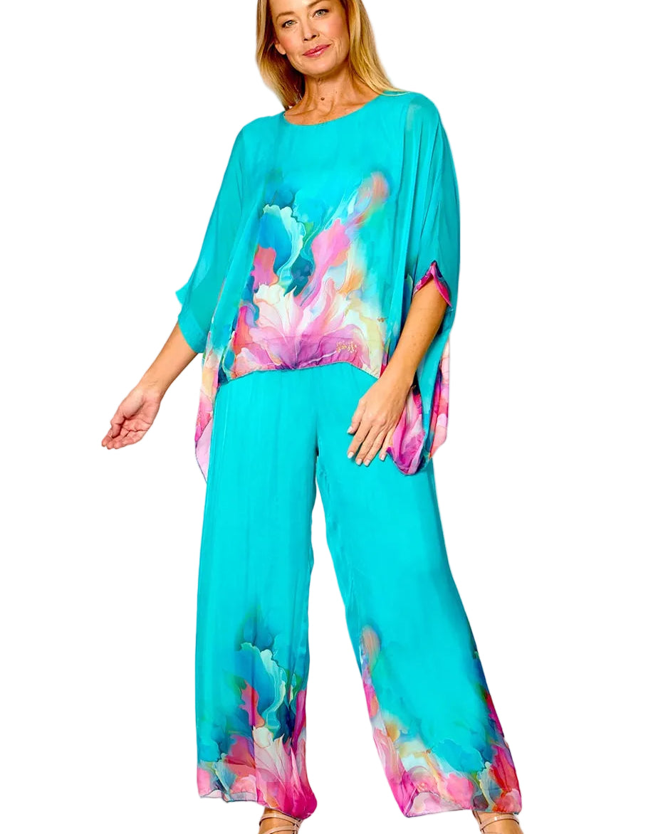 Tiffany Floral Pants Bottoms La Strada S(8-10)