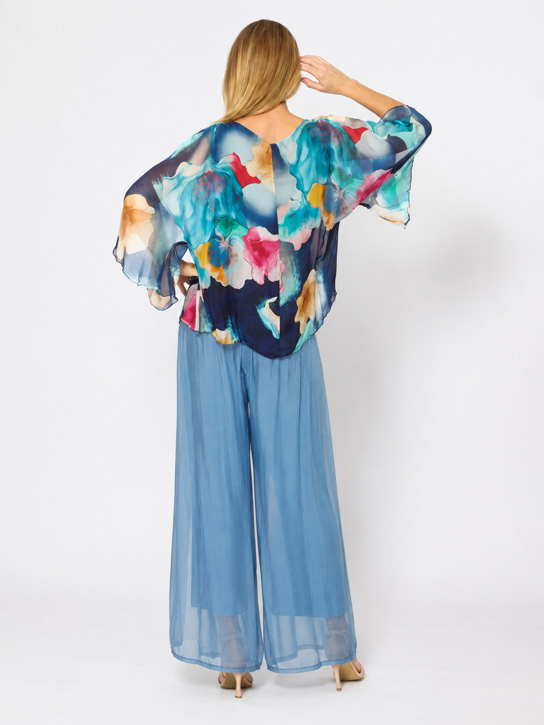 Viscose Pants Blue Jeans Bottoms La Strada