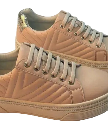 Lulu Leather Lace Up Sneakers Shoes Ameise 36