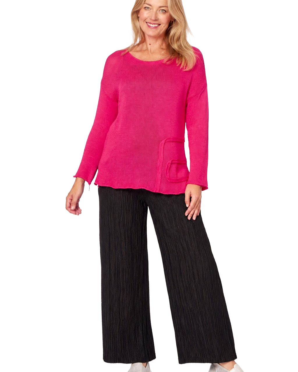 La Strada Crinkle Pants Black Bottoms La Strada S(8-10)