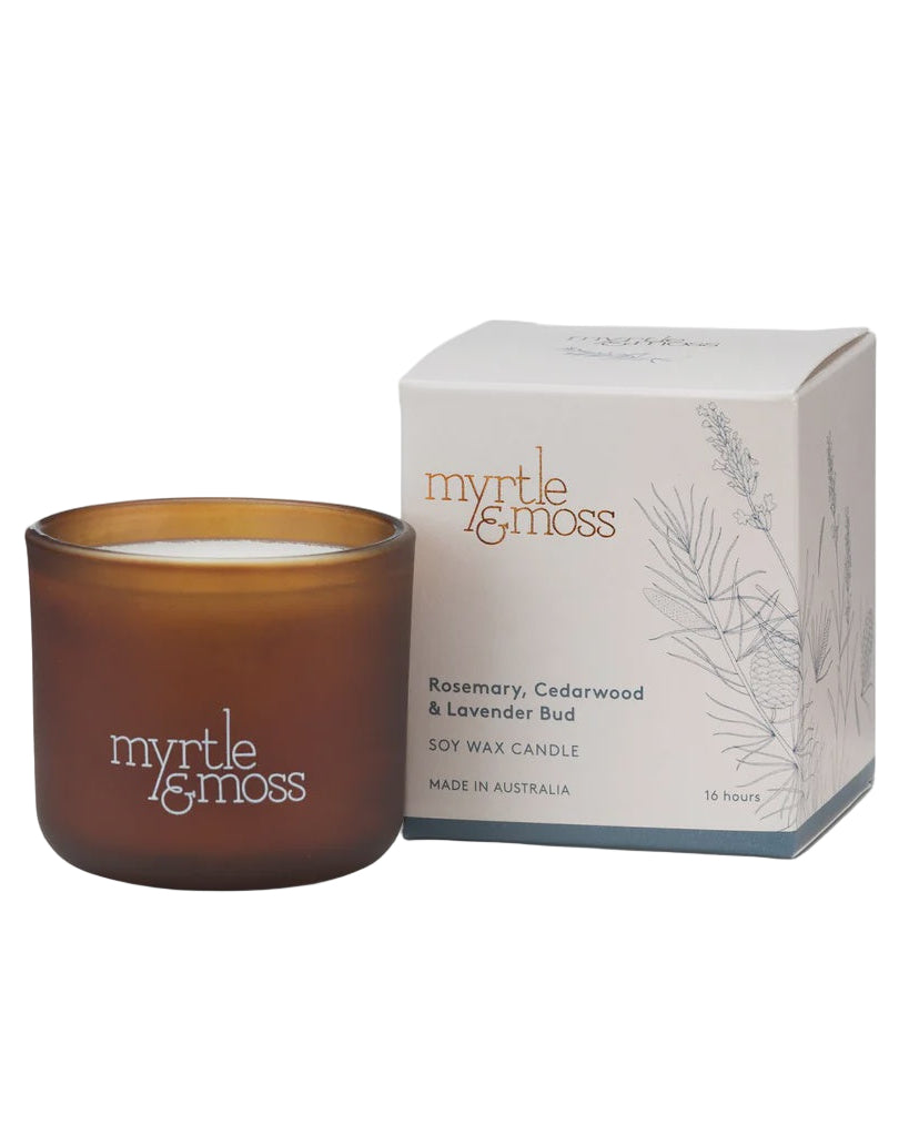 Soy Wax Candle Mini Lavender Bud, Rosemary And Cedarwood Gifts and Accessories Myrtle & Moss