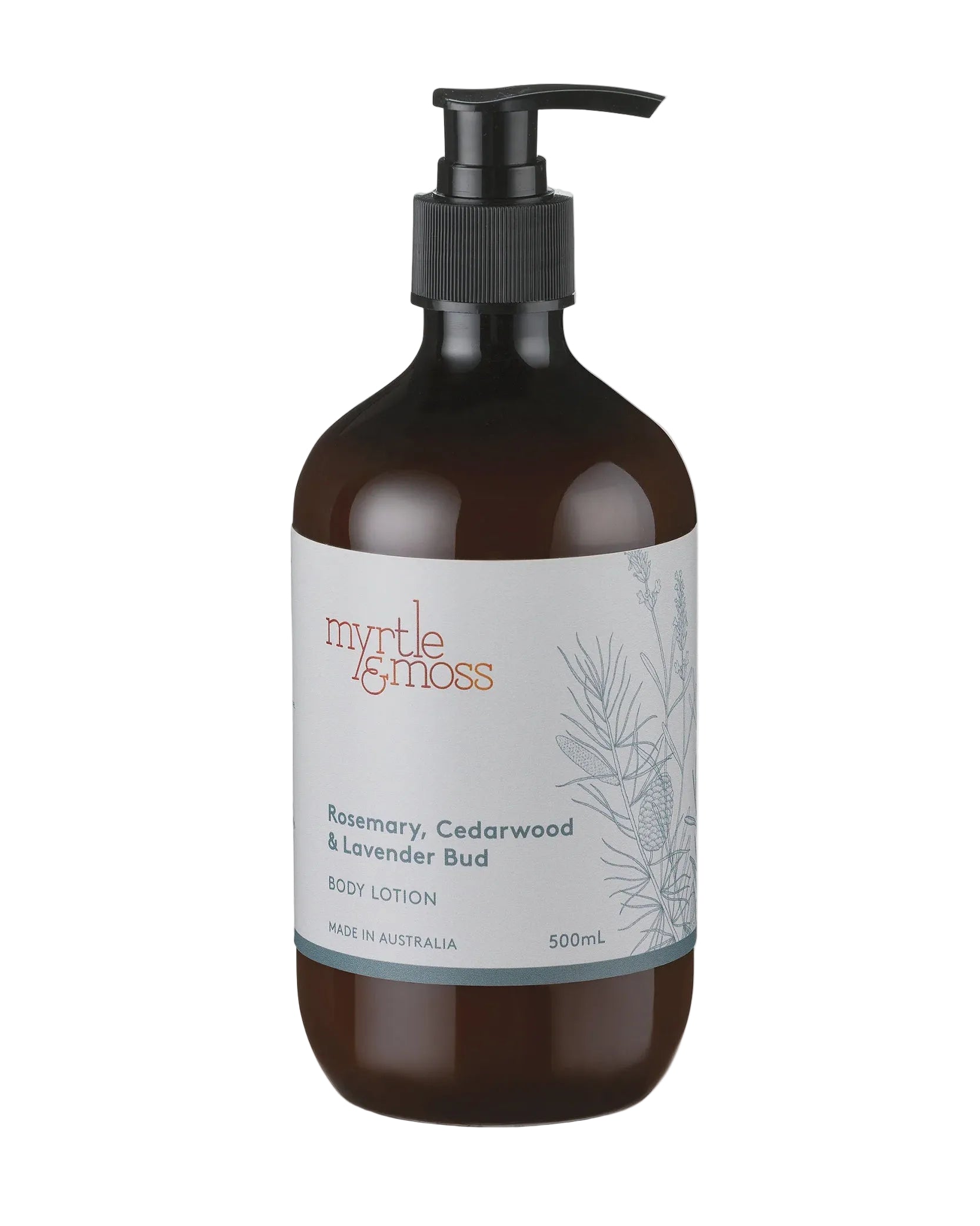 Body Lotion 500ml Lavender Bud, Rosemary And Cedarwood Body Myrtle & Moss