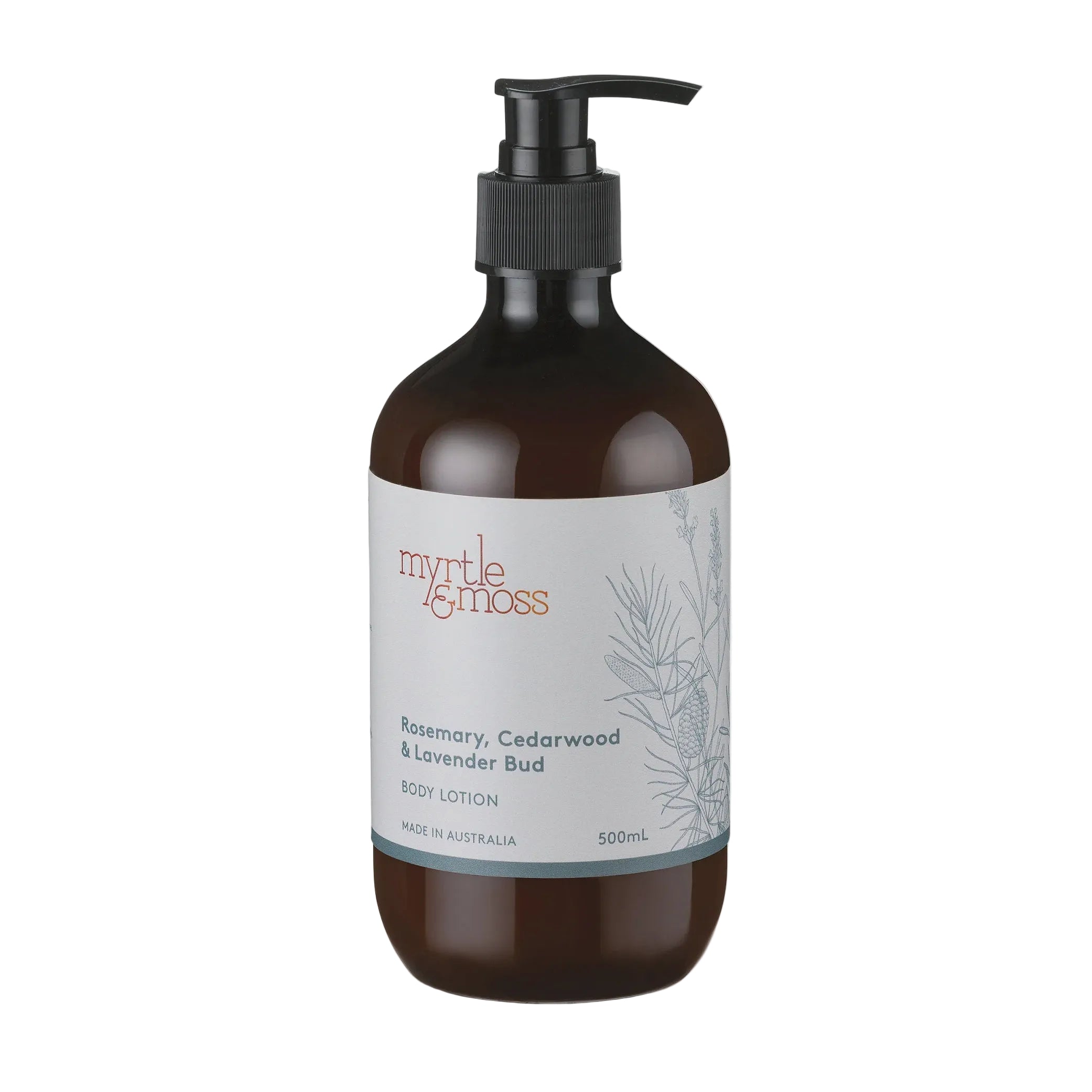 Body Lotion 500ml Lavender Bud, Rosemary And Cedarwood Body Myrtle & Moss