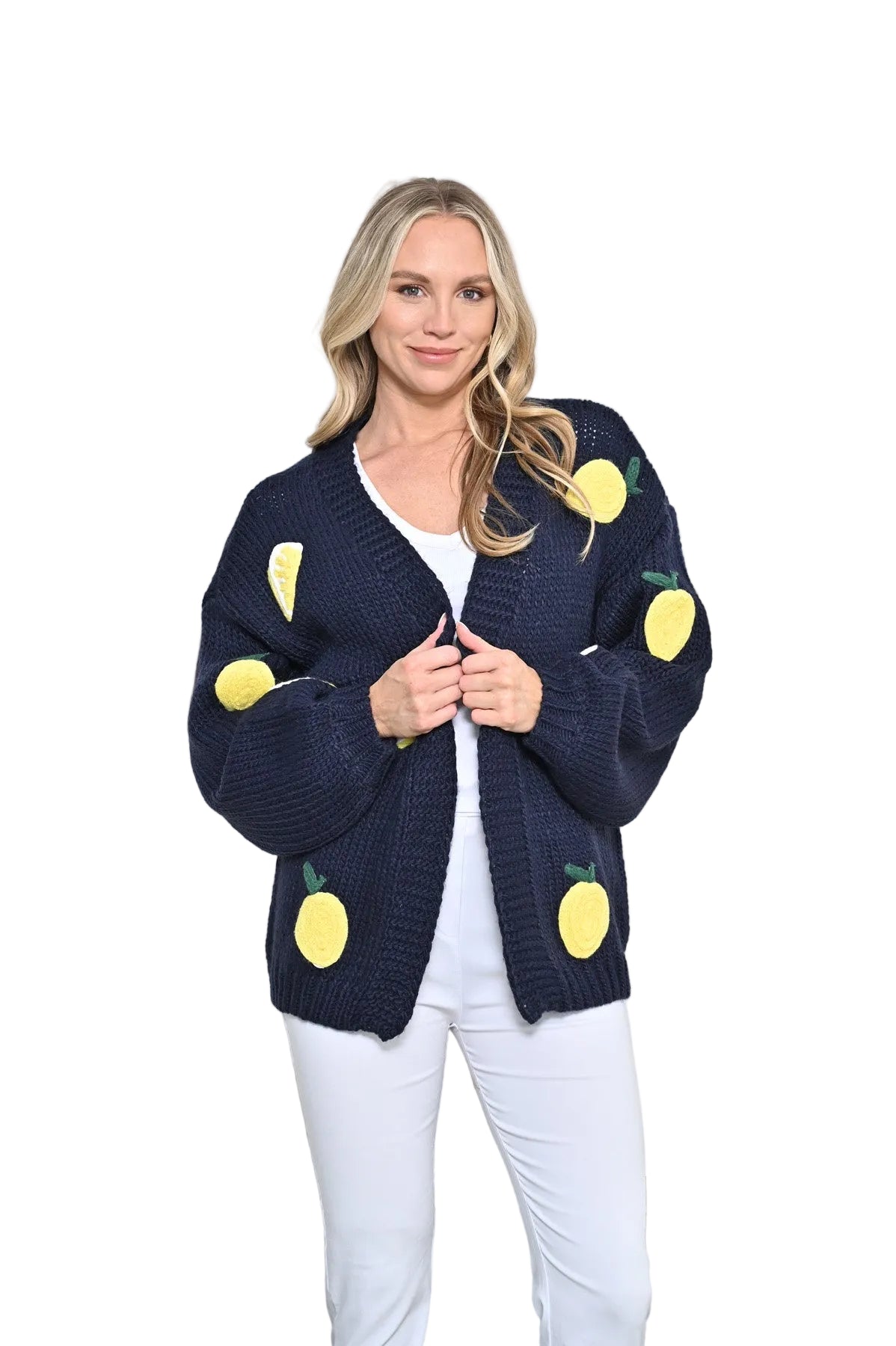 Lemon Cardigan Black Jackets New u Collection SM(6-10)