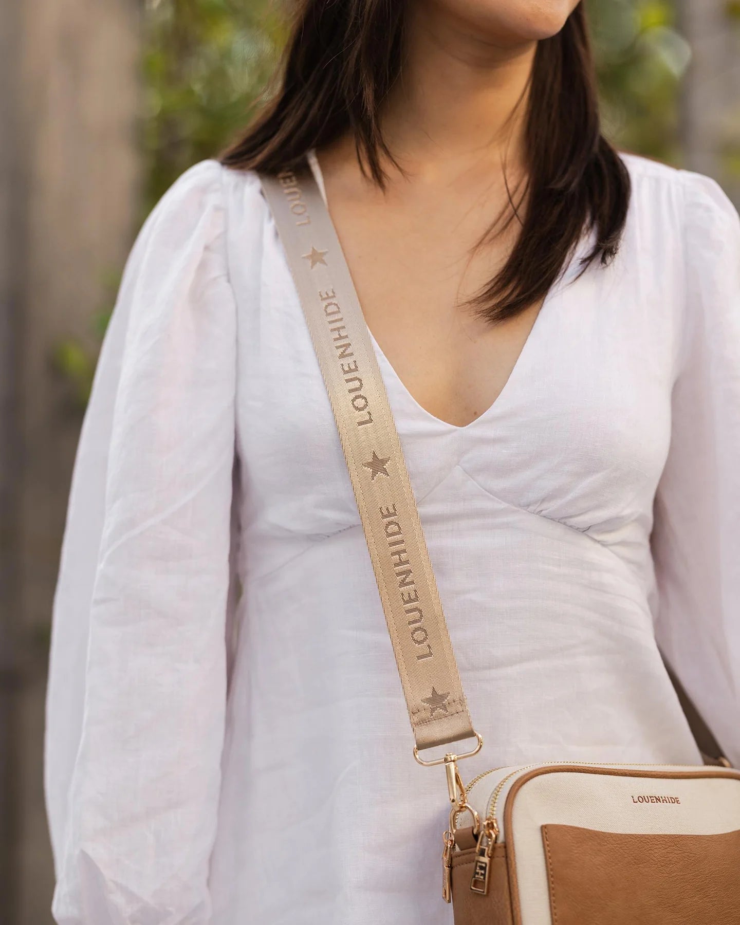 Logo Bag Strap Natural Bags and Purses Louenhide