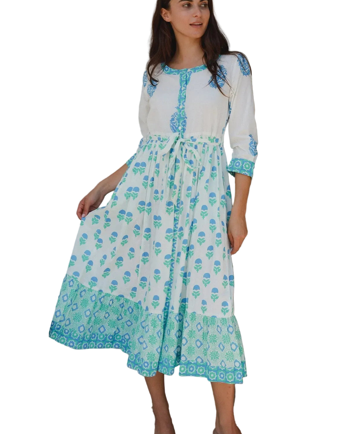 Lokrum Dress Blue Mix Dresses Peacock Feather 8