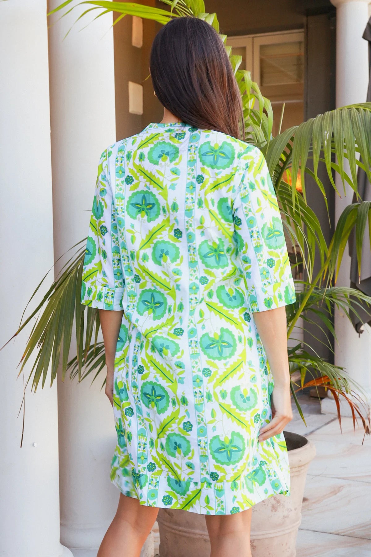 Huckley Dress Maruka Lime Dresses Peacock Feather
