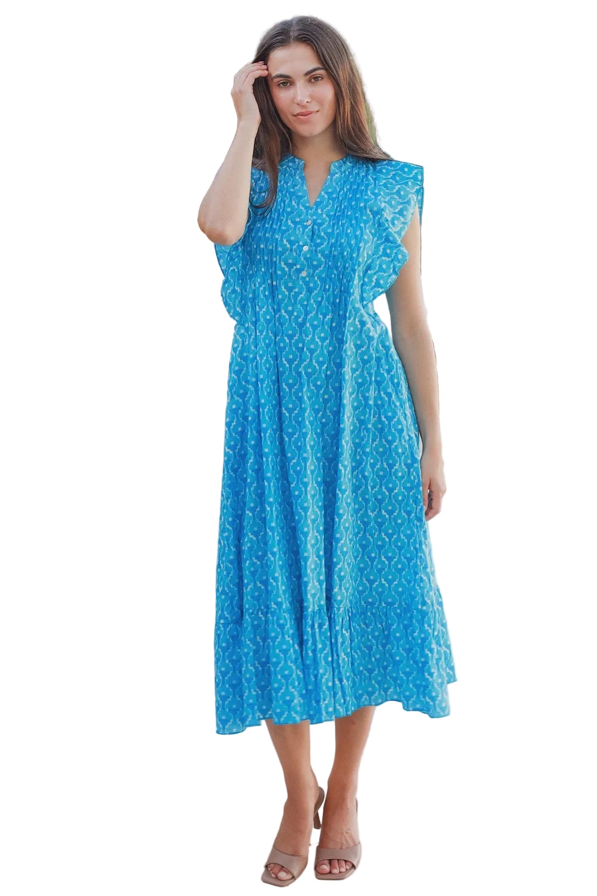 Marcia Dress Doozy Blue Dresses Peacock Feather XS (6)
