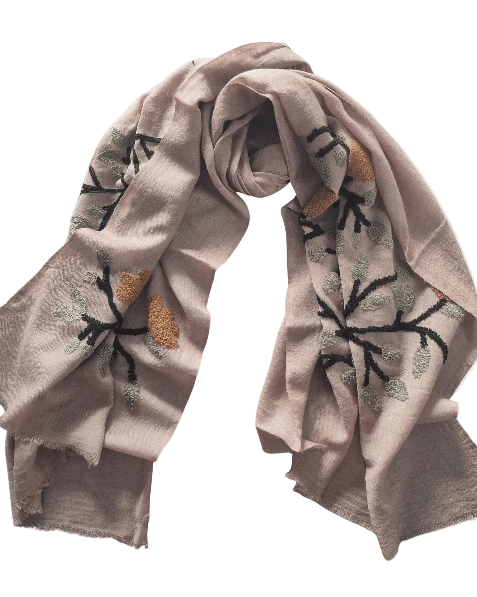Pure Wool Scarf-Grey MW23135 Scarves and Sarongs Zoda