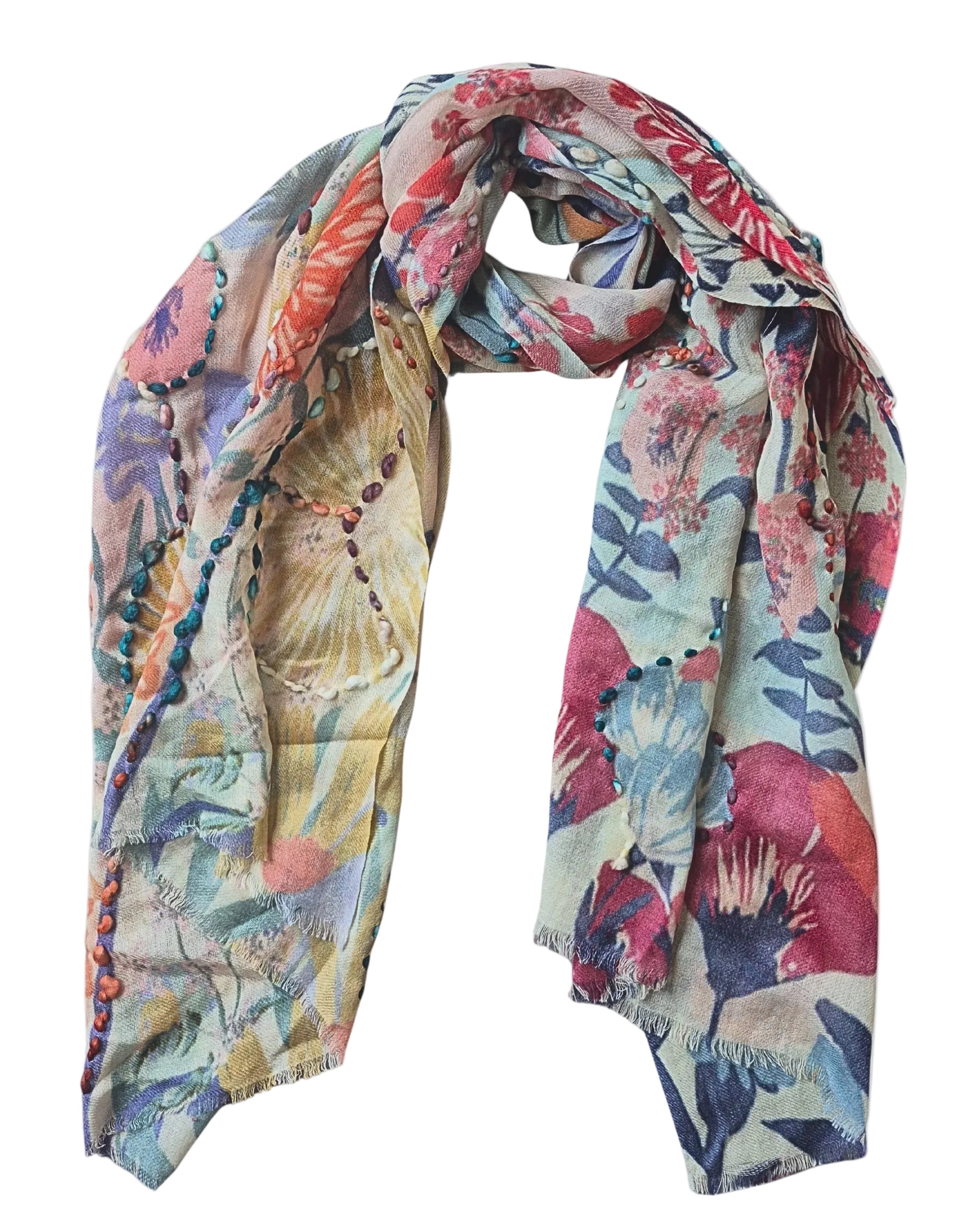 Pure Wool Scarf MW25304 Scarves and Sarongs Zoda