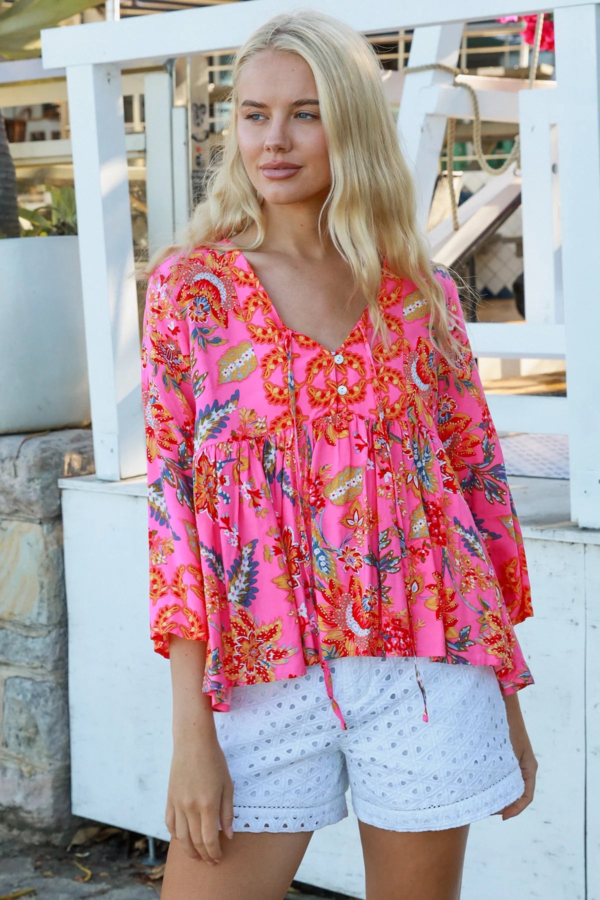 Beverly V-Neck Top Tops DreamCatcher