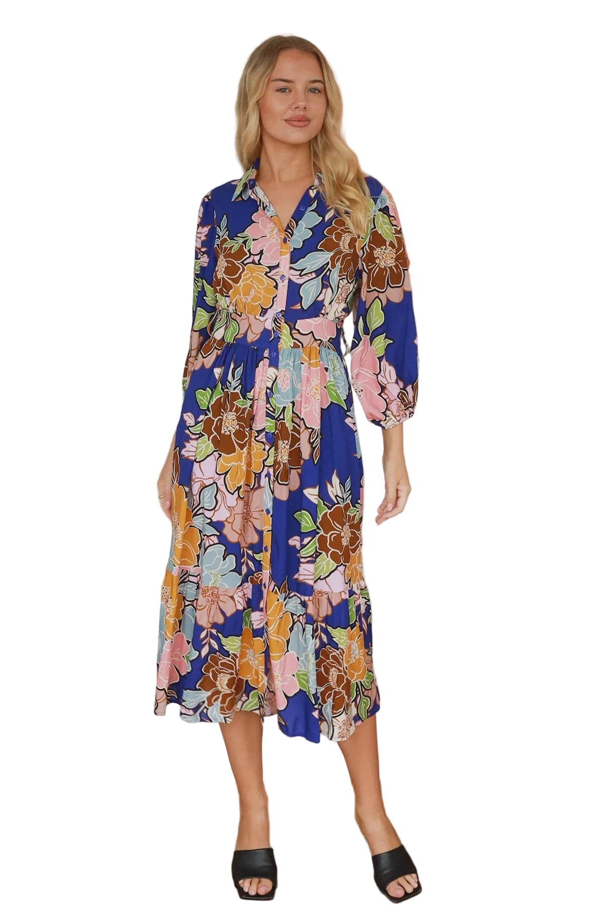 Adalee 3/4 Sleeves Midi Dress Dresses DreamCatcher S (8)