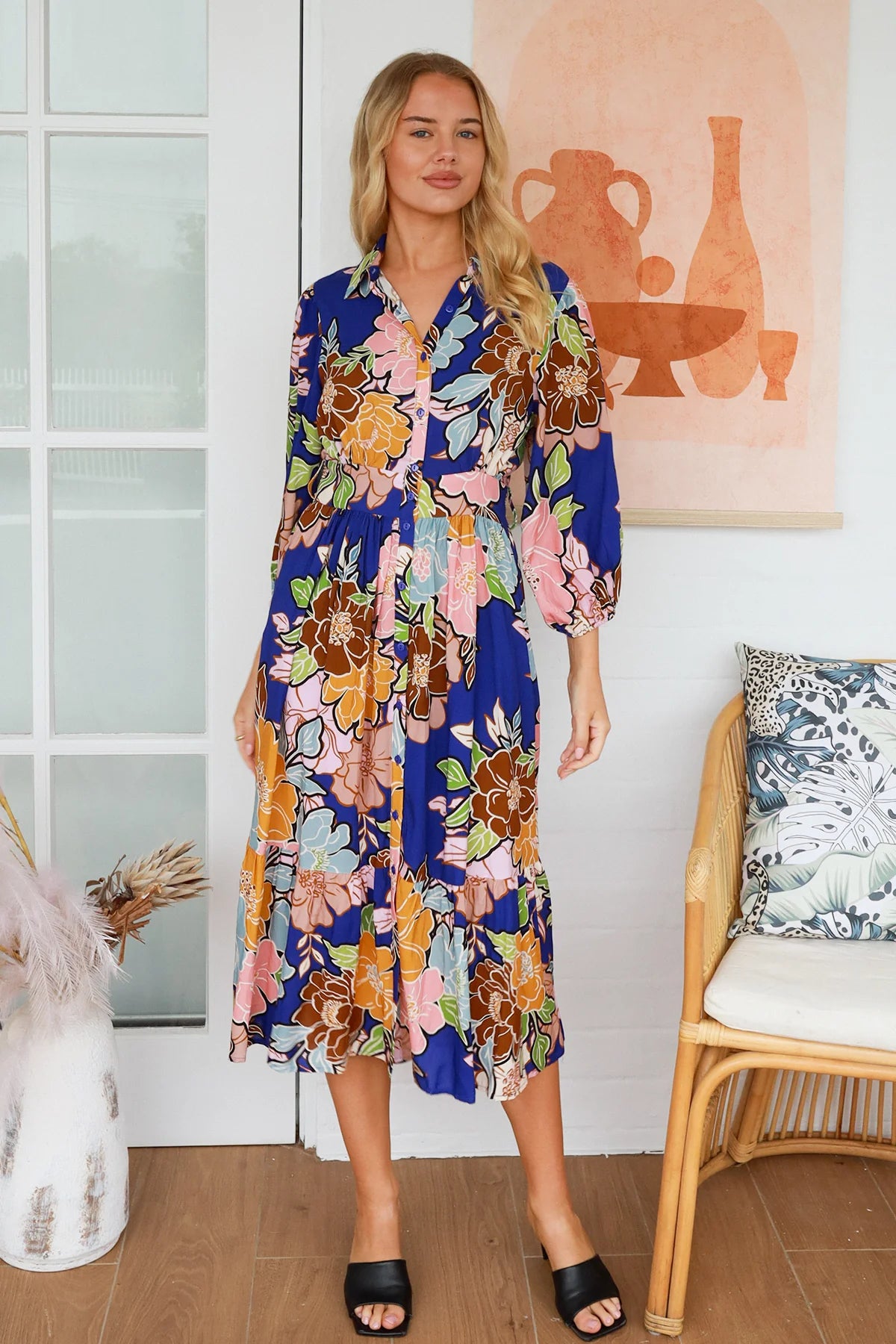 Adalee 3/4 Sleeves Midi Dress Dresses DreamCatcher