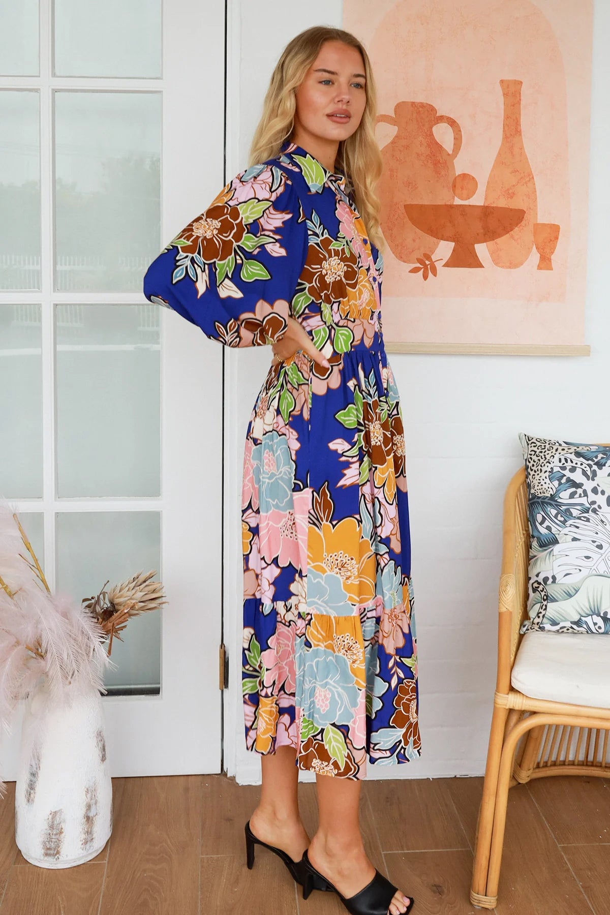 Adalee 3/4 Sleeves Midi Dress Dresses DreamCatcher