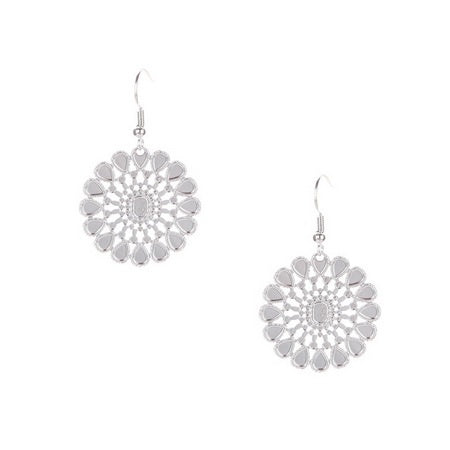 Cutout Floral Shp Earrings Sliver Earrings Sun Accessories