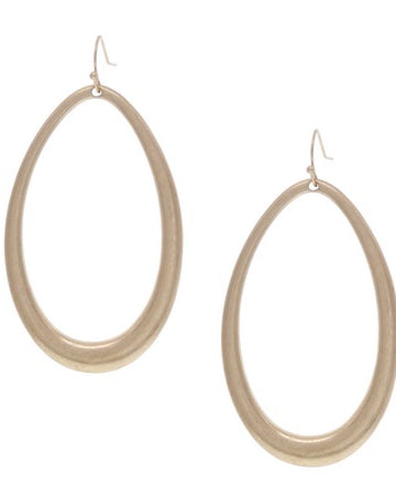 Oval Hoop Drop Earrings Earrings Sun Accessories