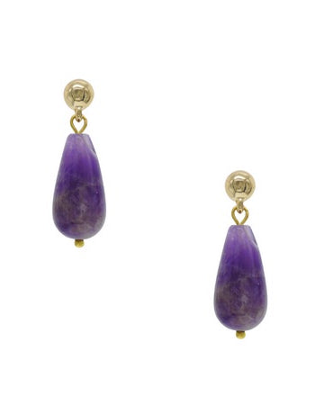 TDrop Stone Earrings Purple Earrings Sun Accessories