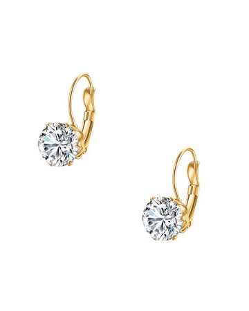 Crystal French Hooks Earrings Gold Earrings Sun Accessories