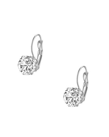 Crystal French Hooks Earrings Silver Earrings Sun Accessories