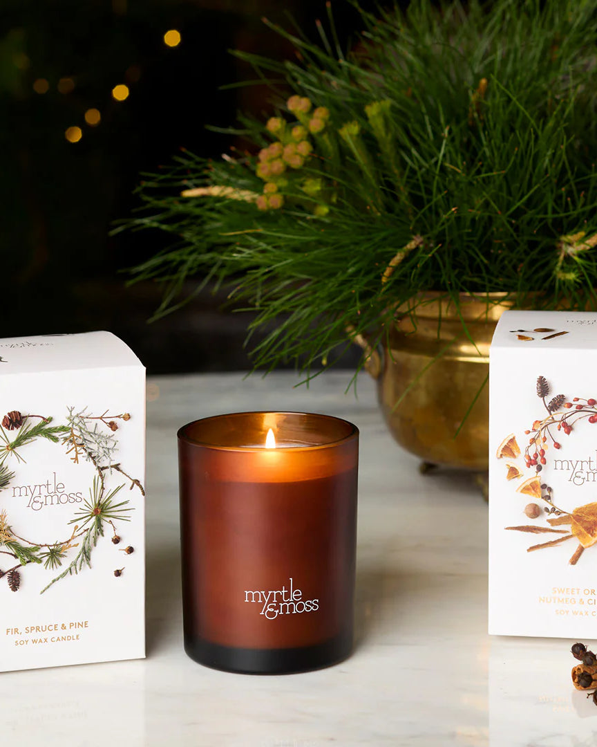 Christmas Candles Sweet Orange, Nutmeg & Cinnamon Gifts and Accessories Myrtle & Moss