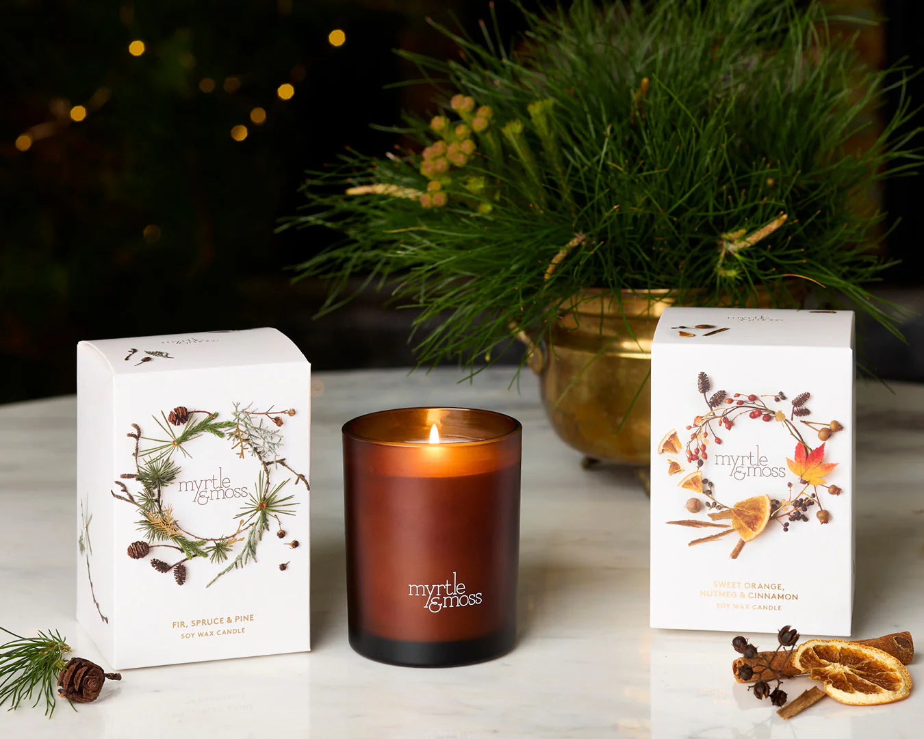 Christmas Candles Sweet Orange, Nutmeg & Cinnamon Gifts and Accessories Myrtle & Moss