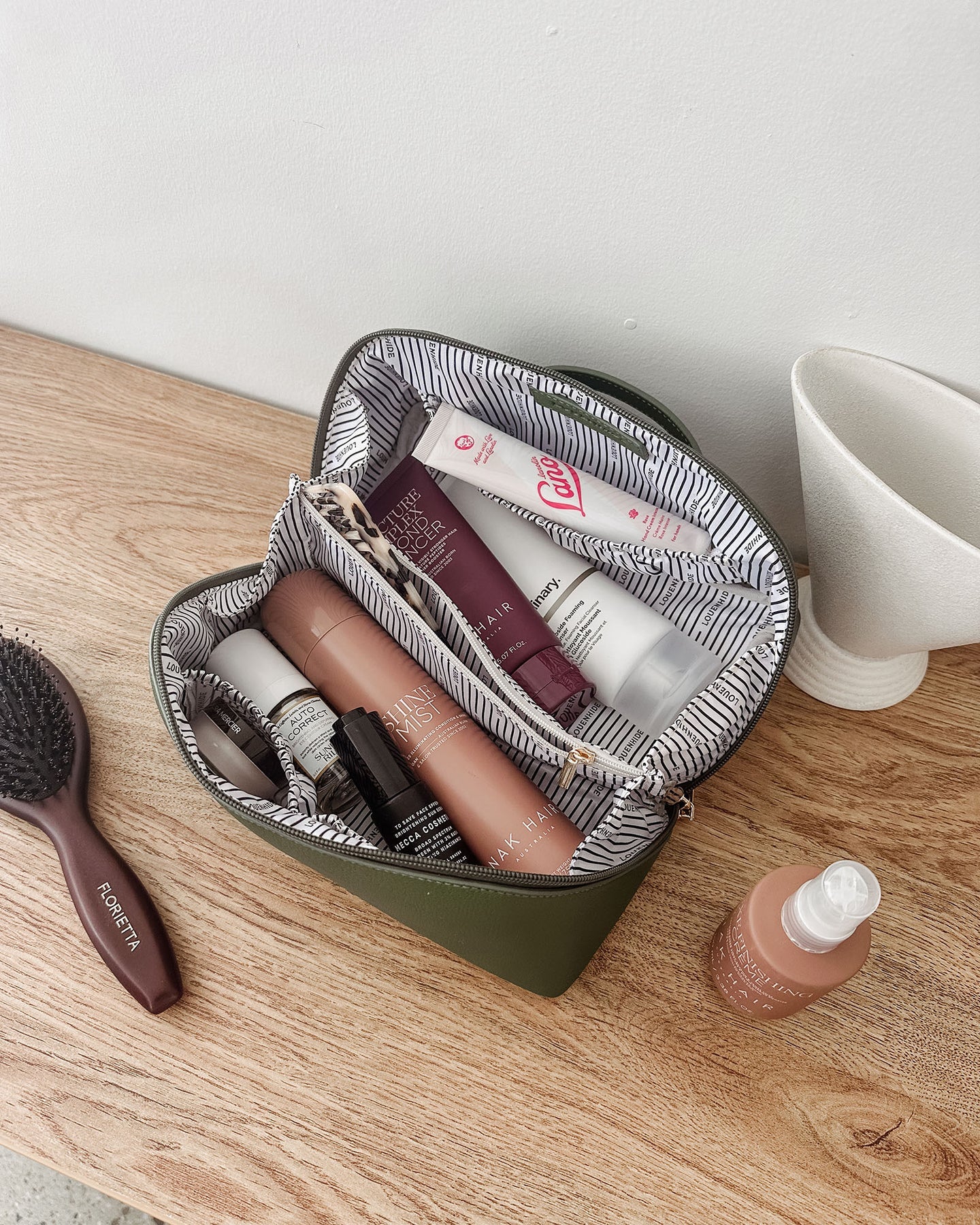 Mary Cosmetic Bag - Olive - Global Free Style