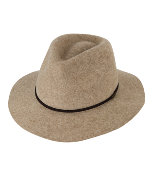 Mid Brim Fedora Rajah Natural Marle Mens Hats Kooringal S(56cm)