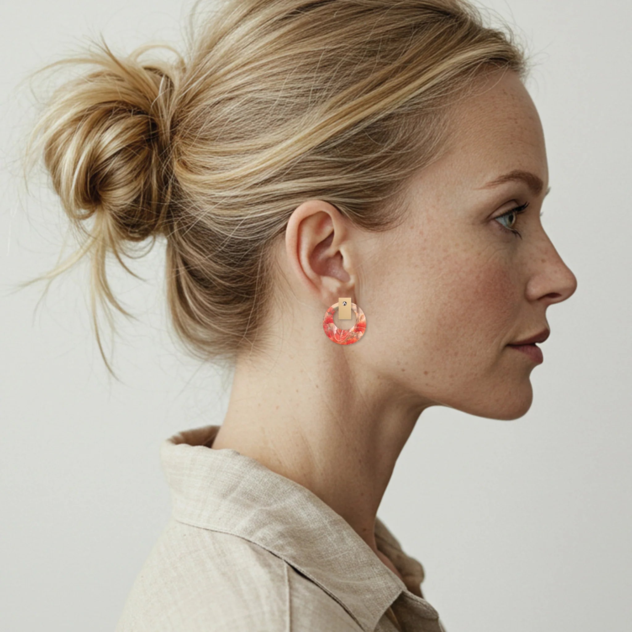 Blossom Ellis Rowan Layered Small Retro Stud Earring Earrings Moe Moe