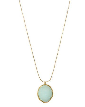 Stone Disc Pendant Necklace Light Blue Necklaces Sun Accessories