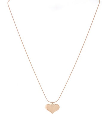 Heart Pendant Necklace RoseGold Necklaces Sun Accessories