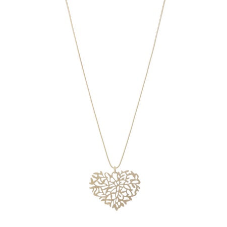 Filigree Heart Pendant Necklce Gold Necklaces Sun Accessories