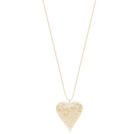 Filigree Heart Dop Neclace Gold Necklaces Sun Accessories