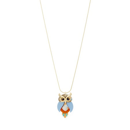 Resin Owl Peandant Necklace Multi Colour Necklaces Sun Accessories
