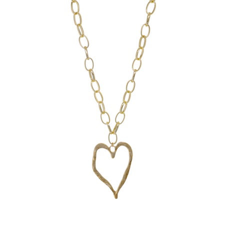 Curved Heart Pendant Necklace Gold Necklaces Sun Accessories