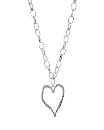Curved Heart Pendant Necklace Silver Necklaces Sun Accessories