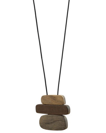 Wooden Geo Drop Necklace Necklaces Sun Accessories