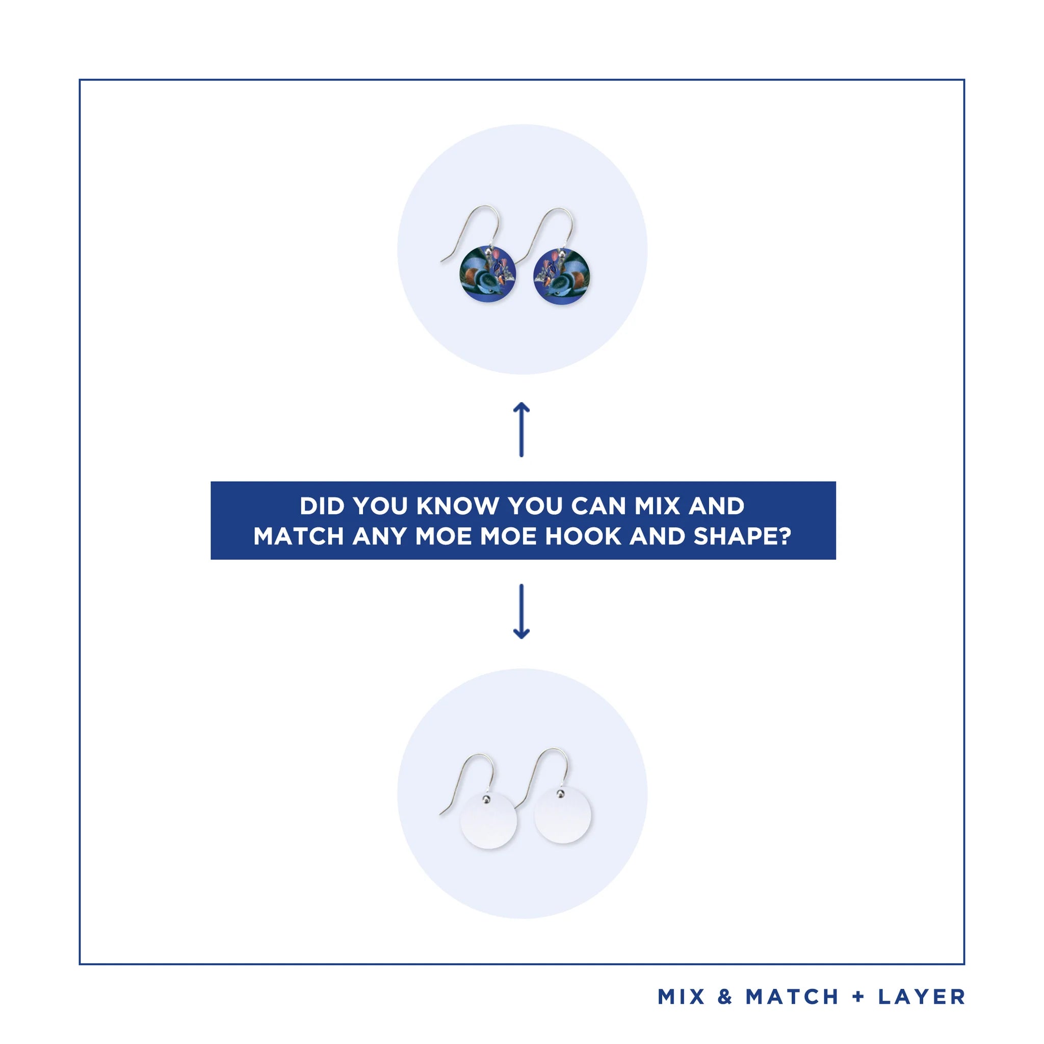 Native Birds Kingfisher Blue Small Circle Drop Earring Earrings Moe Moe