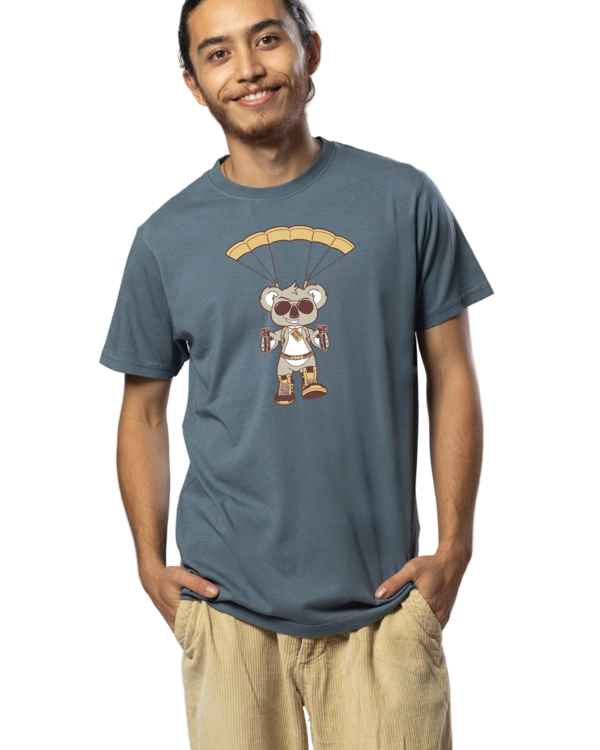 Drop Bear T Shirt Blue Mens Tops Skumi S